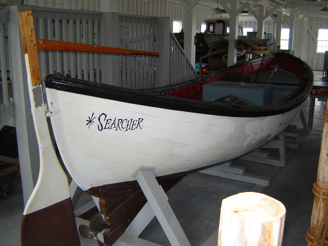 A vessels on display at the Cannery Boathouse Museum in Glen Haven